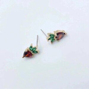 Petite Strawberries Stud Earrings